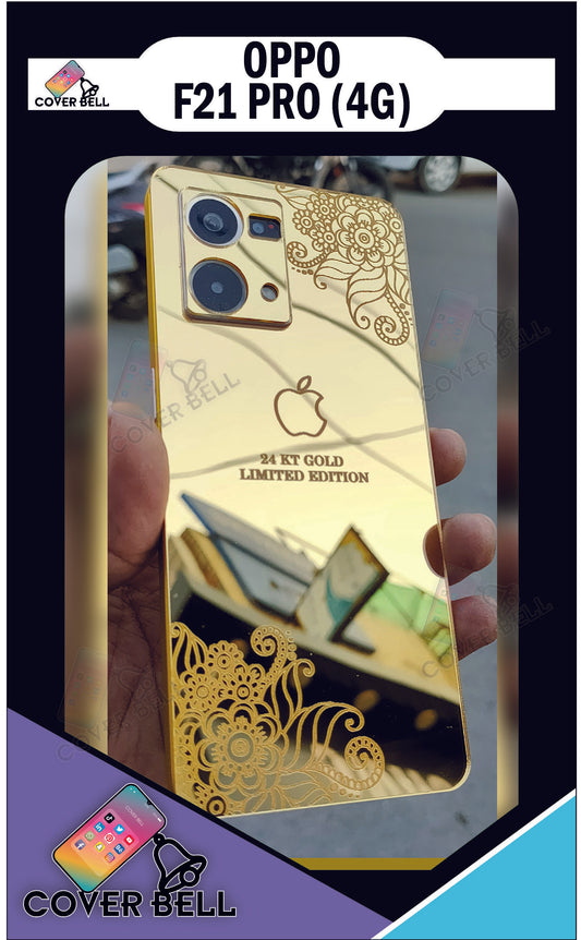 OPPO F21 PRO 4G GOLD BACK PANEL WITH SKIN