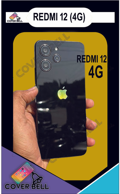 REDMI 12 (4G) BLACK APPLE BACK  GUARD PROTECTOR