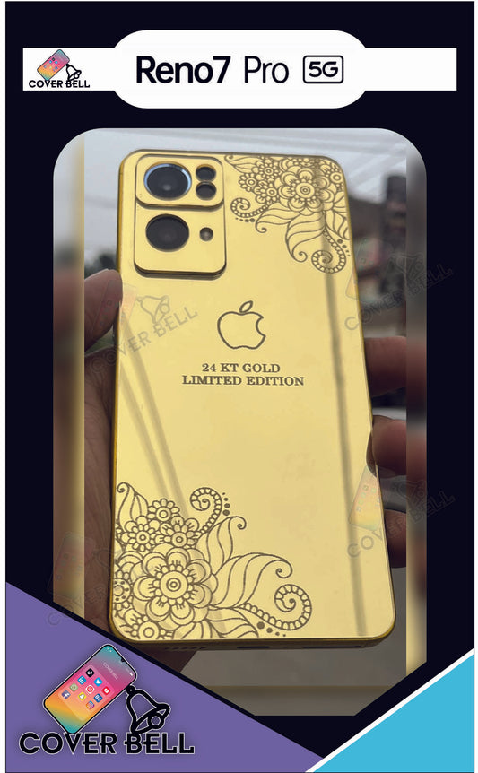 OPPO RENO 7 PRO (5G) GOLD BACK PANEL WITH SKIN