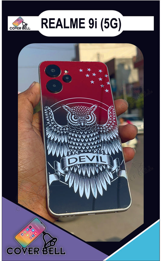 REALME 9i (5G)  RED AND BLACK DEVIL  MOBILE BACK GUARD