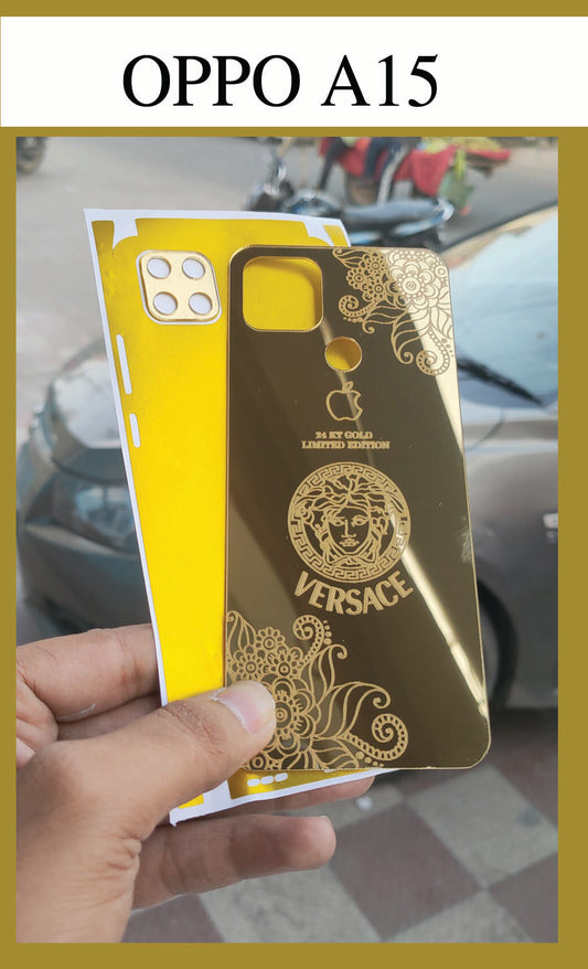 OPPO A15 GOLD BACK PANEL WITH SKIN