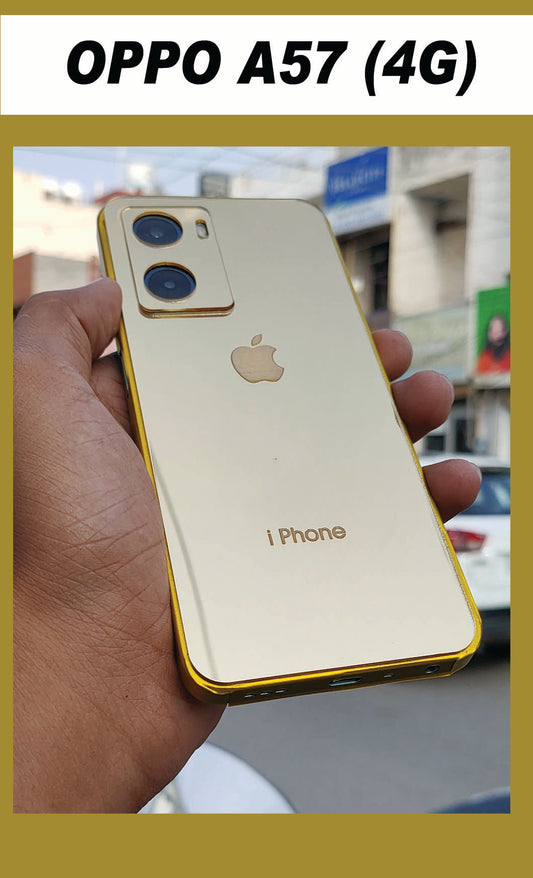 OPPO A57 (4G) GOLD BACK PANEL WITH SKIN