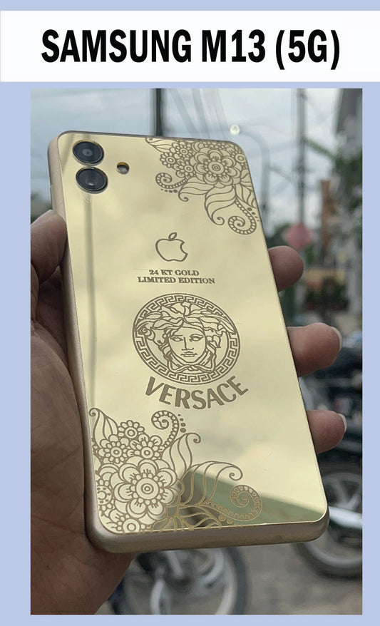 SAMSUNG M13 (5G) GOLD BACK PANEL WITH SKIN