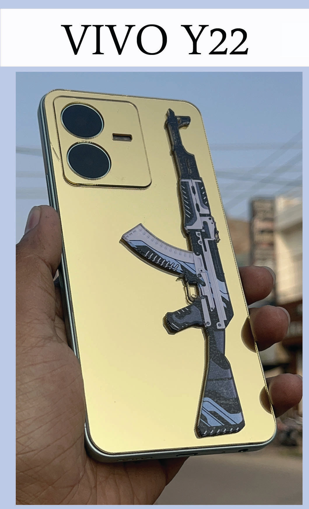 VIVO Y22 GOLD BACK PANEL