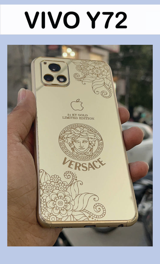 VIVO Y72 (5G) GOLD BACK PANEL WITH SKIN
