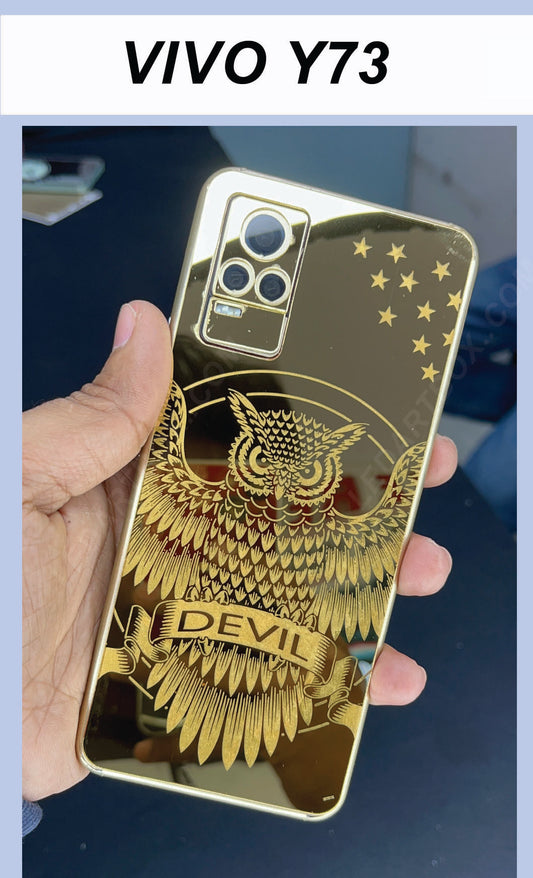 VIVO Y73 GOLD BACK PANEL WITH SKIN