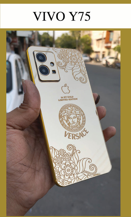 VIVO Y75 (5G) GOLD BACK PANEL WITH SKIN T1