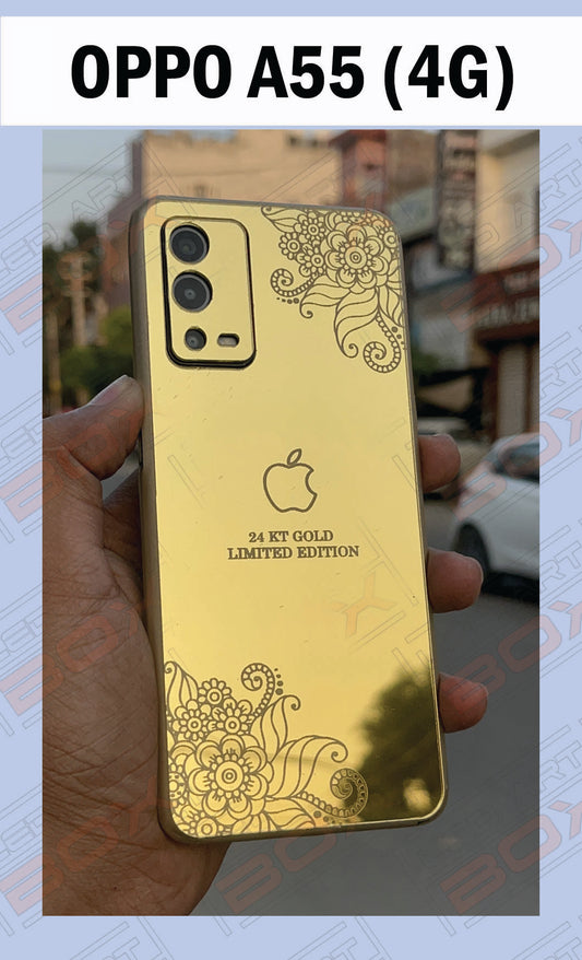 OPPO A55 (4G) GOLD BACK PANEL WITH SKIN