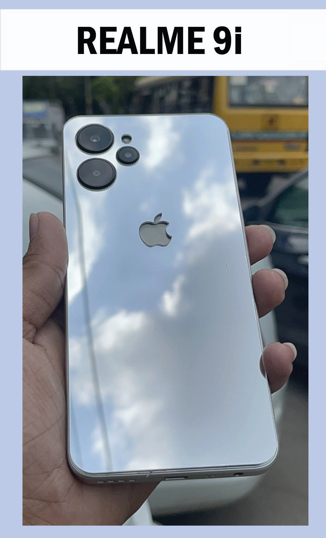 REALME 9i SILVER MOBILE BACK PANEL