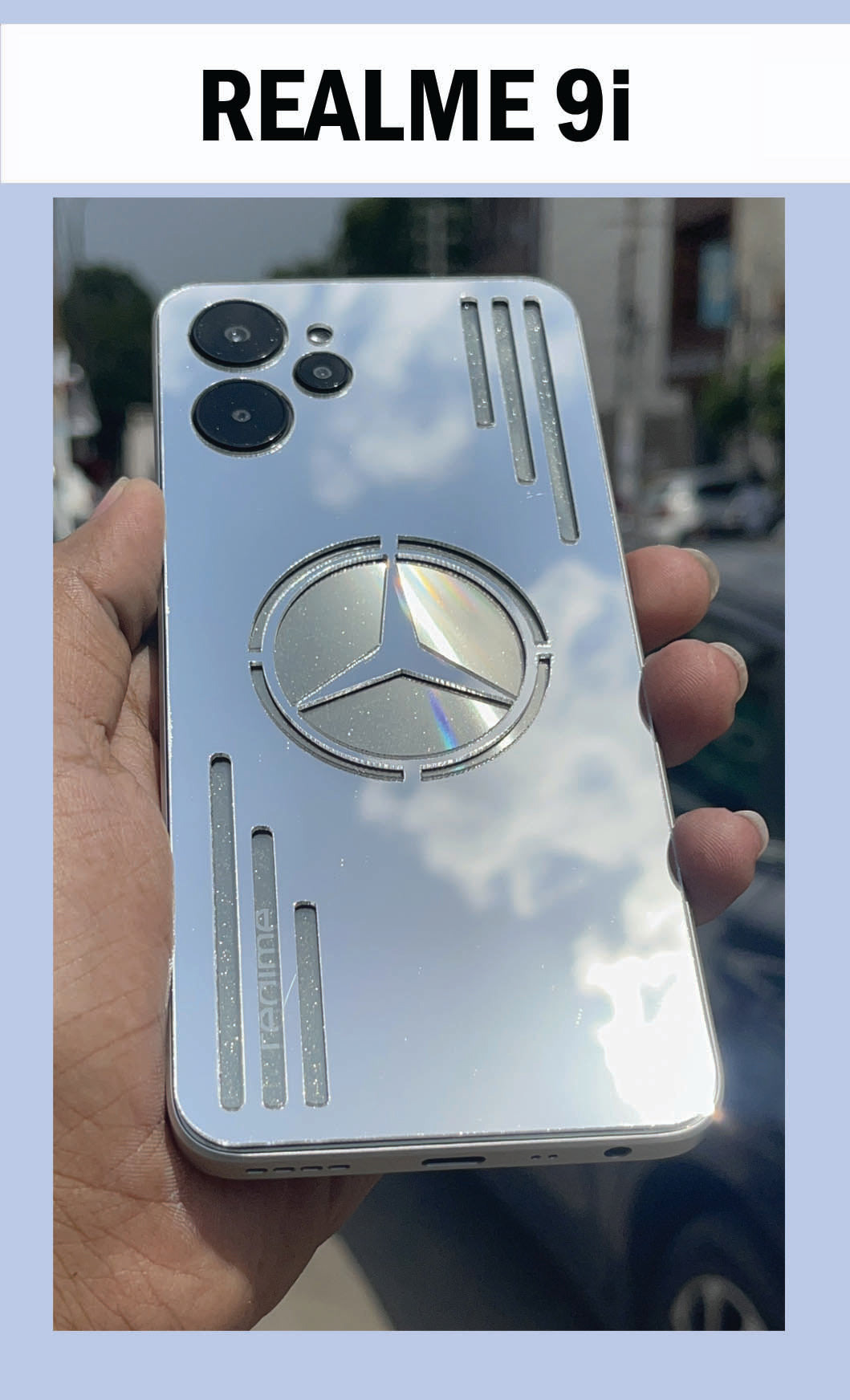 REALME 9i SILVER MOBILE BACK PANEL